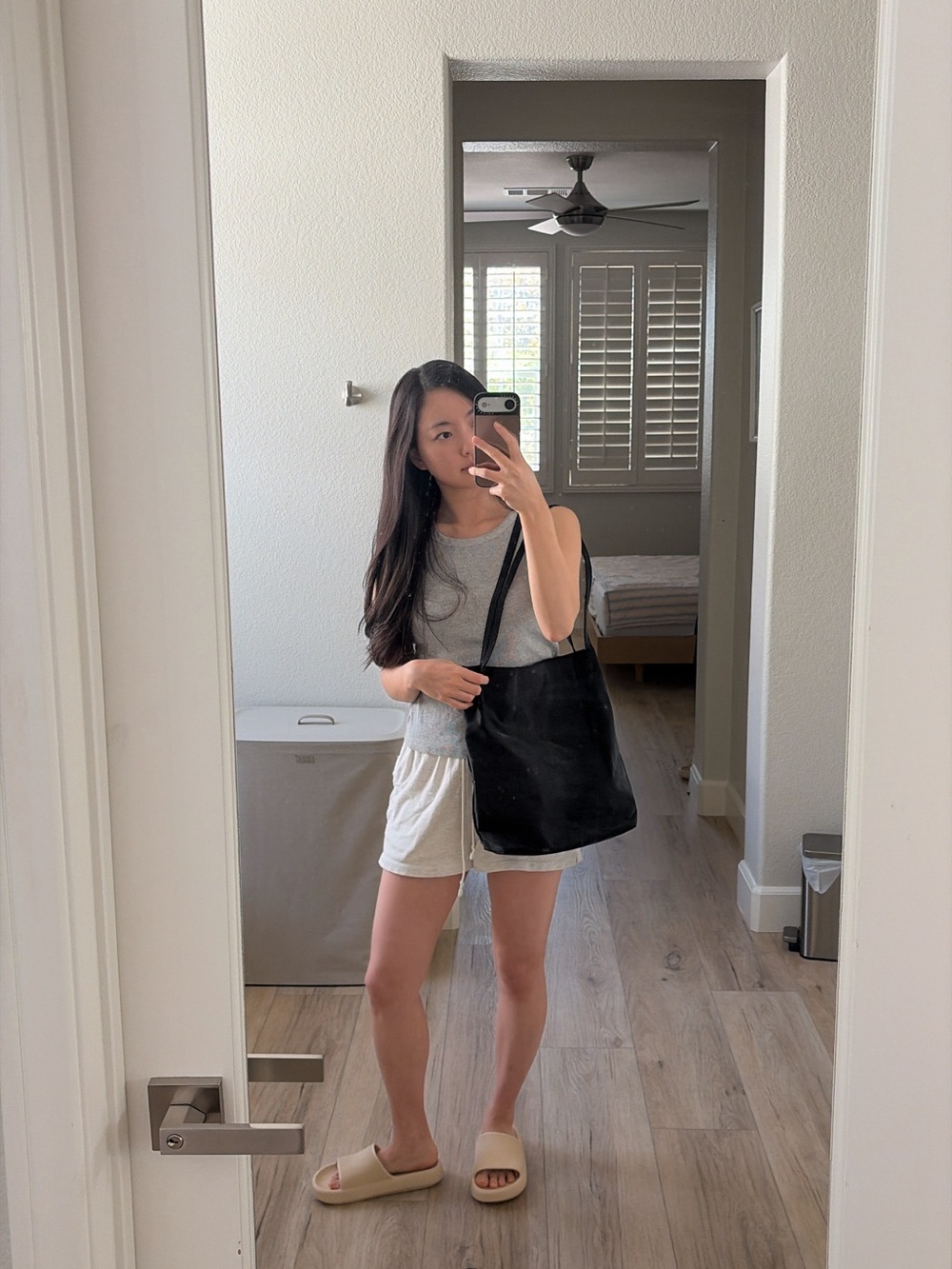 Korean Minimalist Black Tote Bag | The Row–Inspired